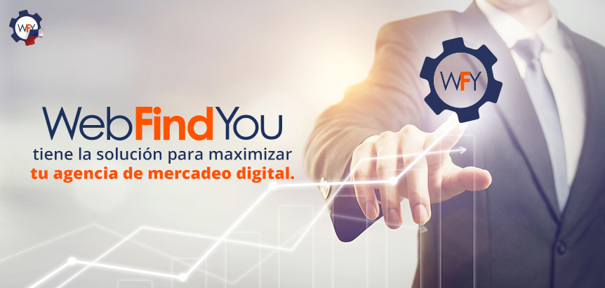 Empresario Señalando Logo de WebFindYou