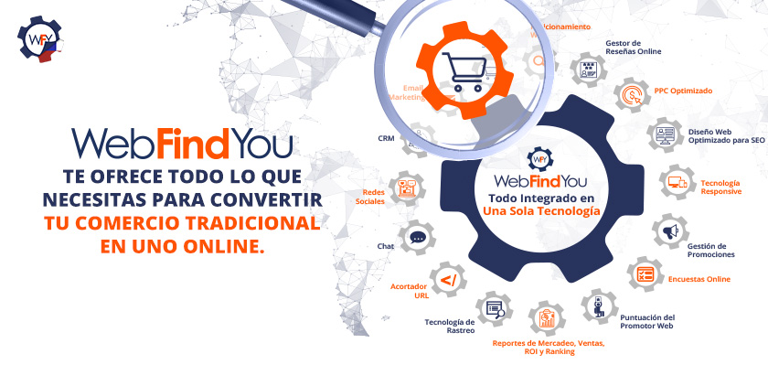 WebFindYou Tiene lo Necesario para Convertir tu Comercio Tradicional en Online