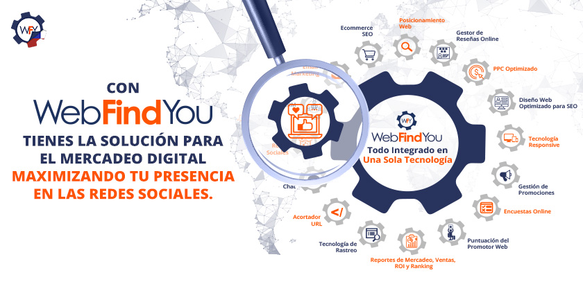 Con WebFindYou maximizas tu presencia en las redes sociales