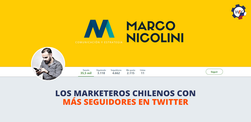 Los Marketeros Chilenos con Más Seguidores en Twitter