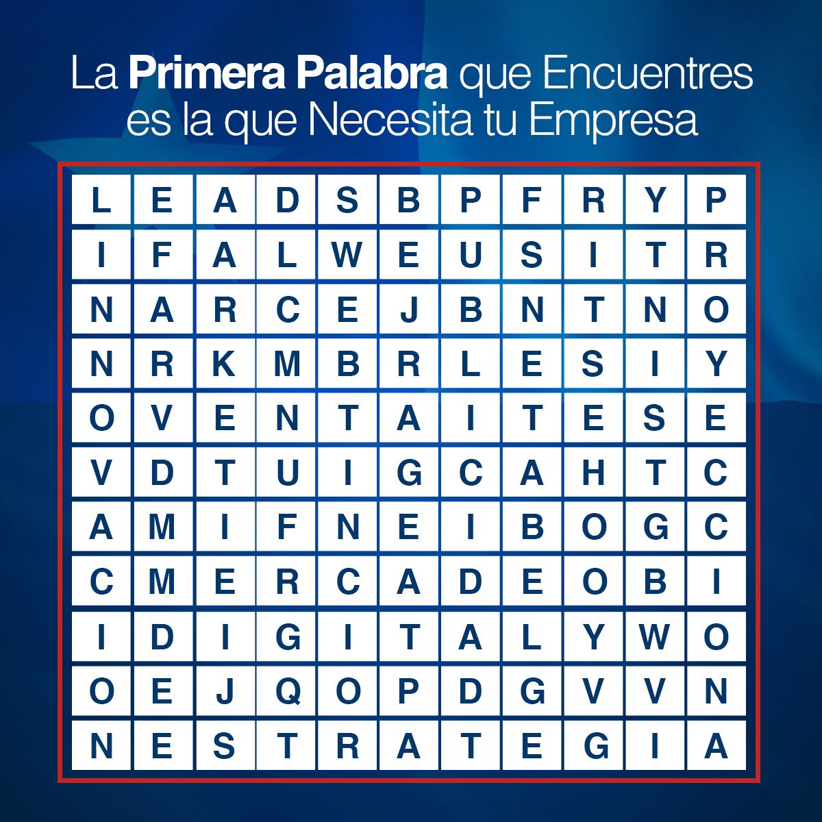 La Primera Palabra que Encuentres es la que Necesita tu Empresa