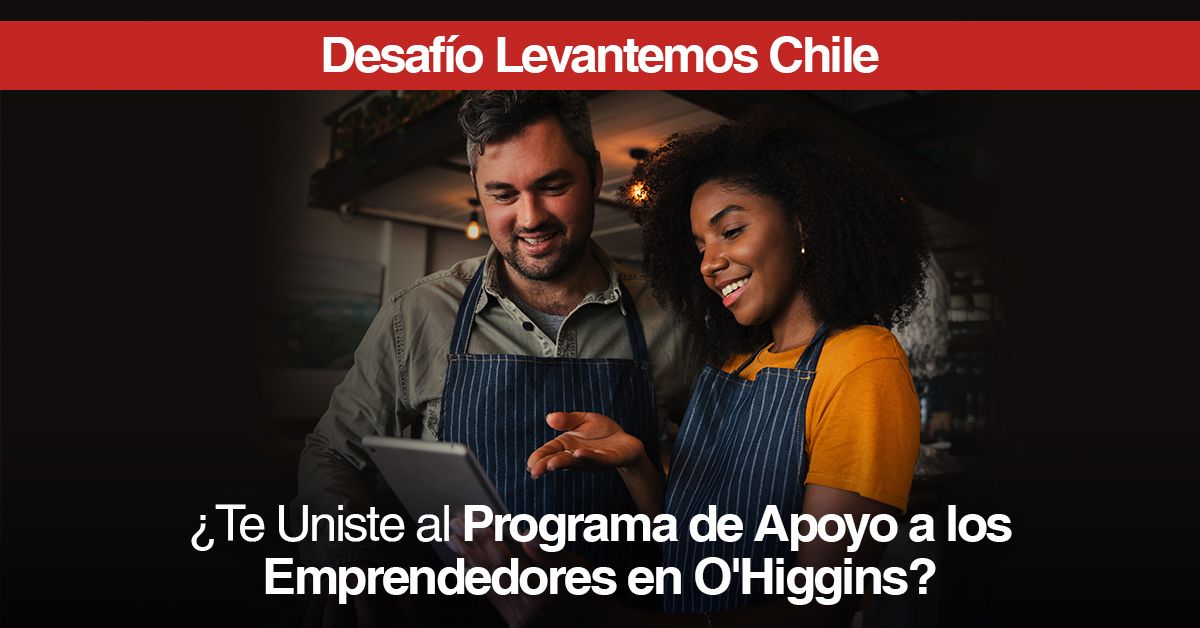 Desafío Levantemos Chile ¿Te Uniste al Programa de Apoyo a los Emprendedores en O'Higgins?