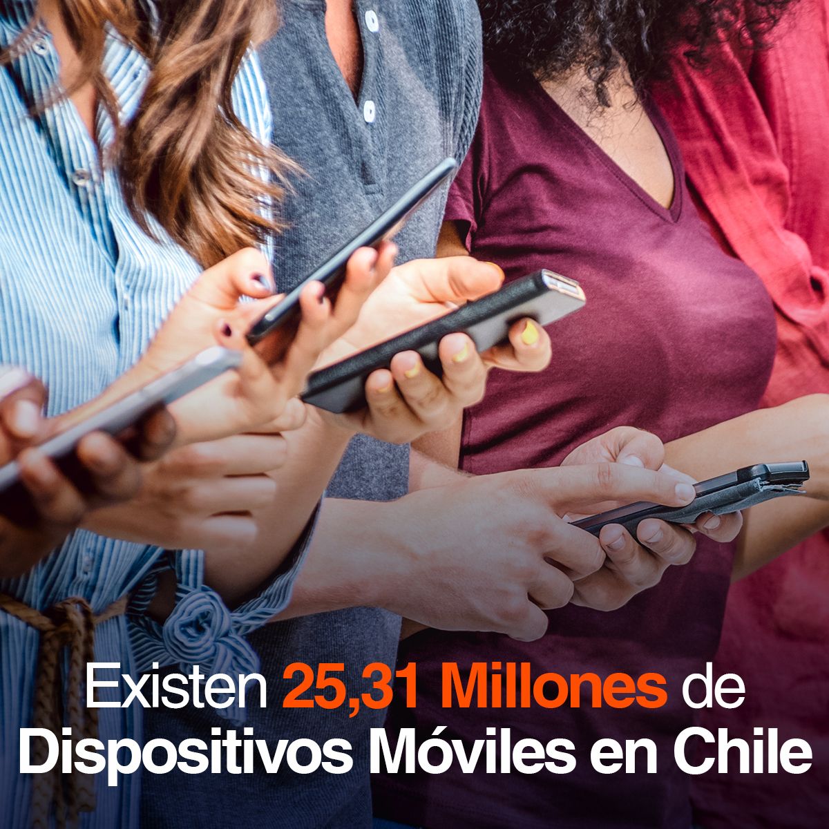 Existen 25,31 Millones de Dispositivos Móviles en Chile