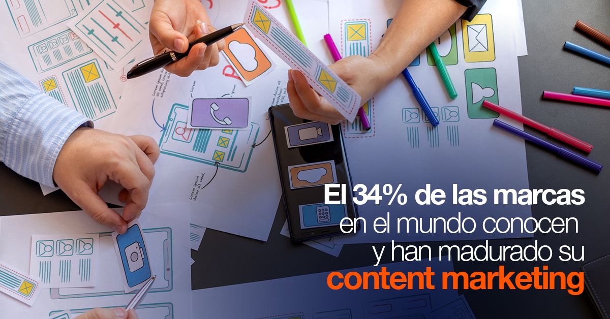 El 34% de las marcas en el mundo conocen y han madurado su content marketing