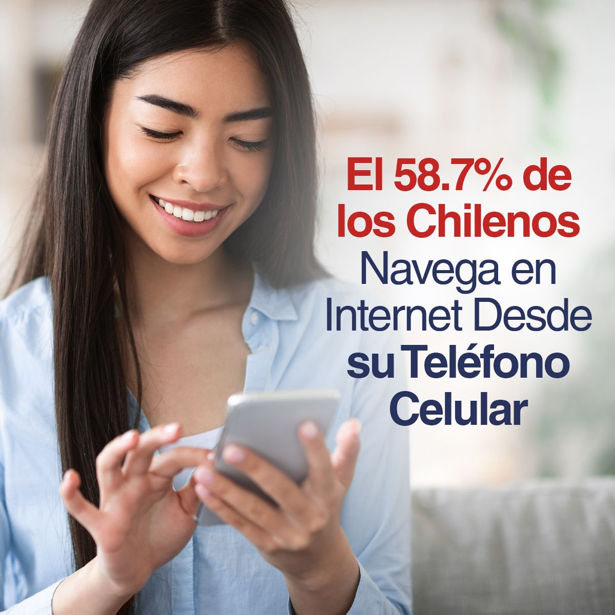 El 58.7% de los Chilenos Navega en Internet Desde su Teléfono Celular