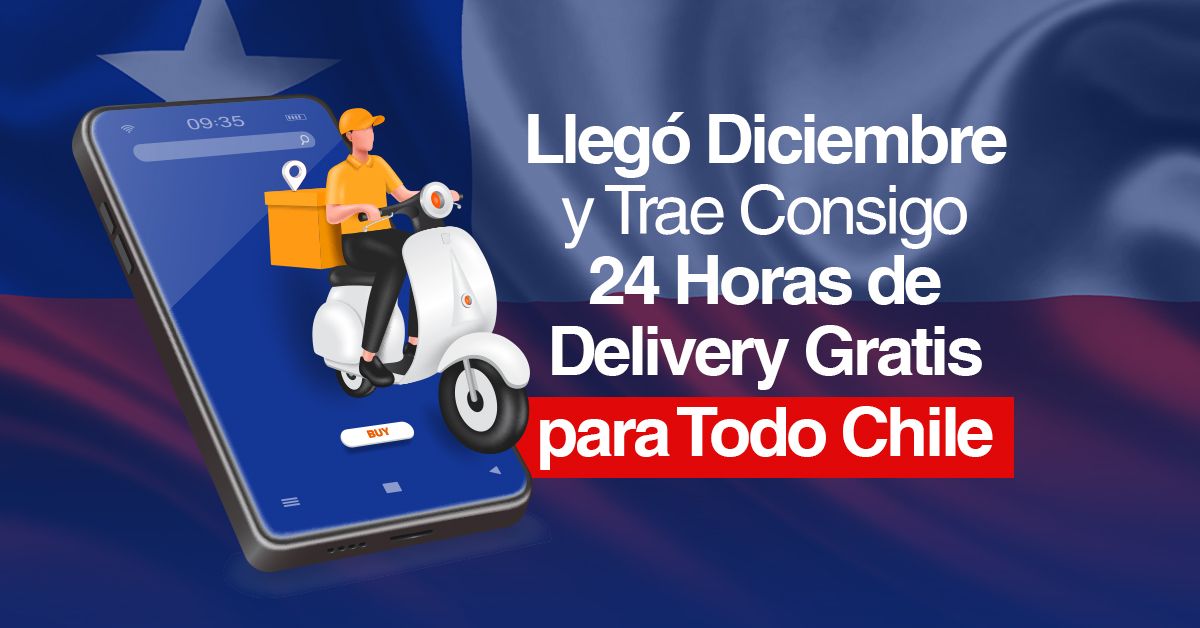 Llegó Diciembre y Trae Consigo 24 Horas de Delivery Gratis para Todo Chile