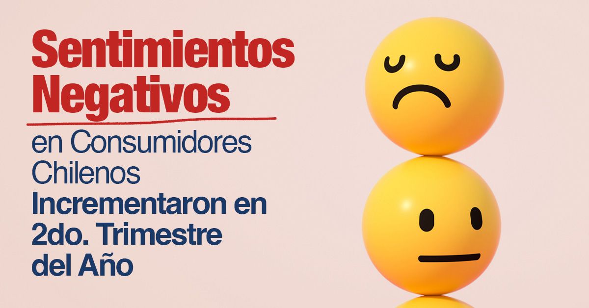 Sentimientos Negativos en Consumidores Chilenos Incrementaron en 2do. Trimestre del Año