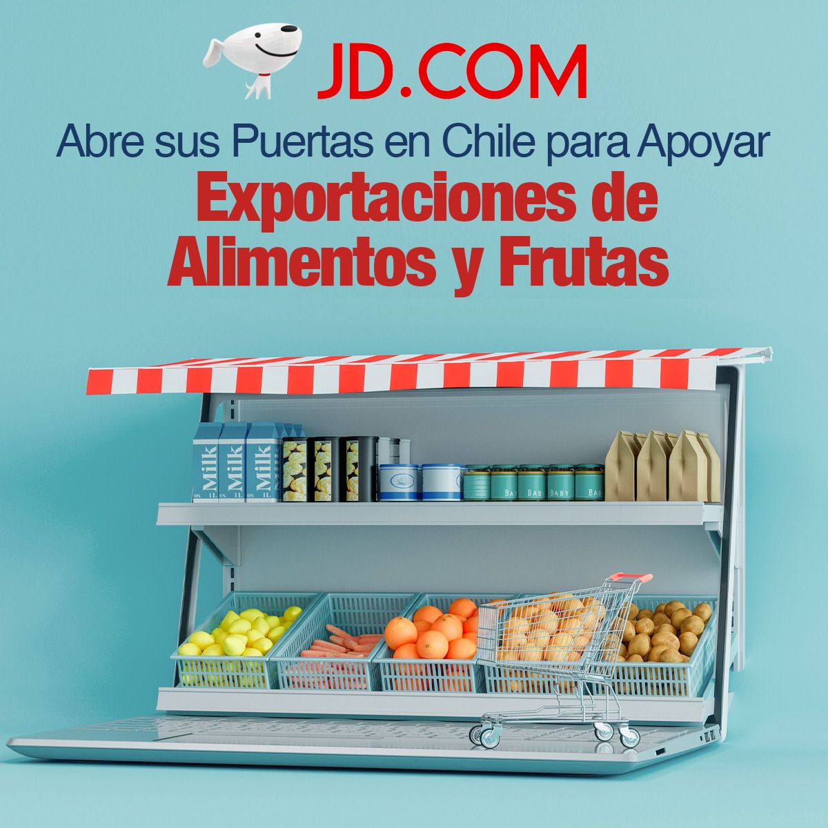 JD.com Abre sus Puertas en Chile para Apoyar Exportaciones de Alimentos y Frutas